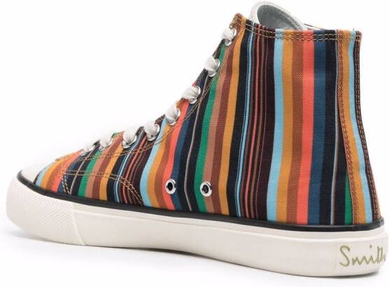 PS Paul Smith striped high-top sneakers Orange