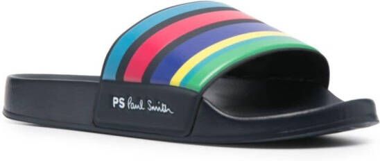 PS Paul Smith striped sliders Blue