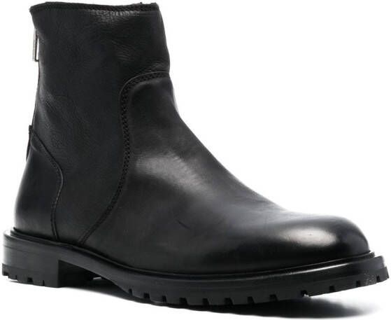 PS Paul Smith zip-up leather boots Black