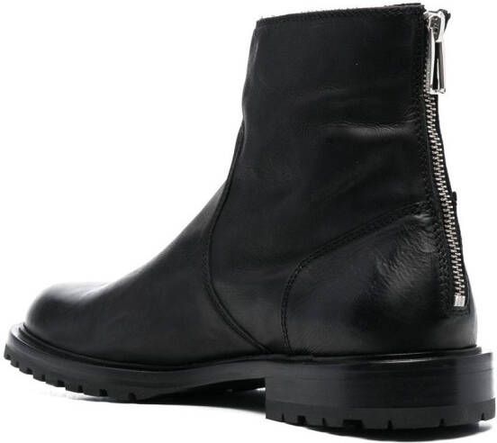 PS Paul Smith zip-up leather boots Black