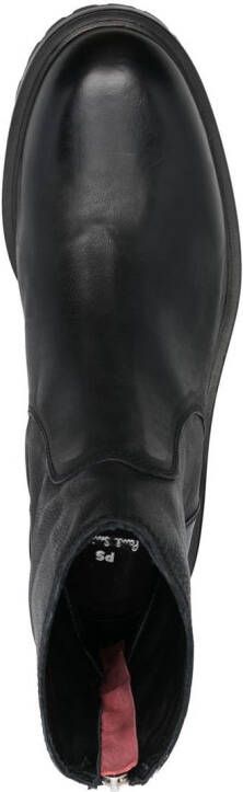 PS Paul Smith zip-up leather boots Black