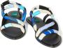 PUCCI abstract-print flat sandals Blue - Thumbnail 3