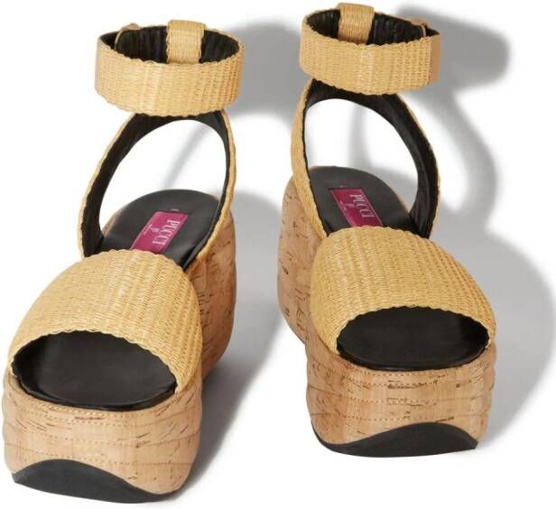 PUCCI cork platform sole sandals Neutrals