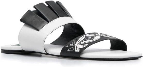PUCCI embroidered-detail slides Black