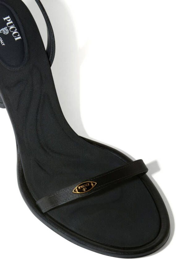 PUCCI Emilio 80mm leather sandals Black