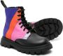 PUCCI Junior Iride-print leather boots Black - Thumbnail 2