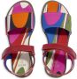 PUCCI Junior Onde-print satin-finish sandals Red - Thumbnail 3