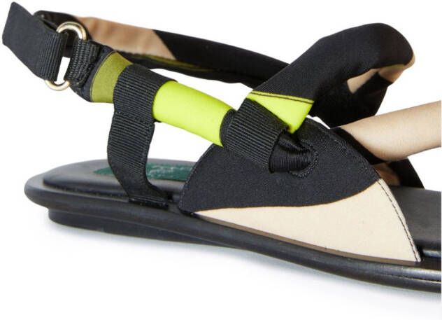 PUCCI Lee Marmo-print padded sandals Black