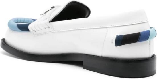 PUCCI Luna Iride-print leather loafers White