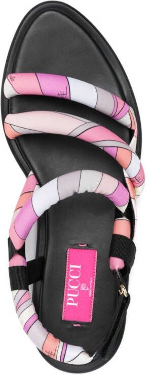 PUCCI Marmo-print flat sandals Pink