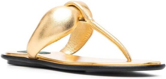 PUCCI metallic-effect thong sandals Gold