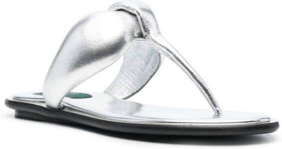 PUCCI metallic-effect thong sandals Silver