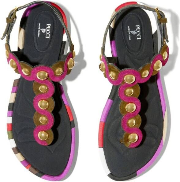PUCCI Onde leather sandals Pink