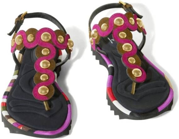 PUCCI Onde leather sandals Pink