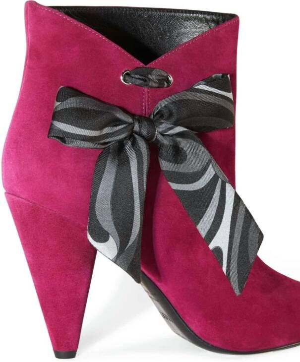 PUCCI Rumore bow-embellished ankle boots Pink