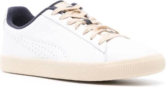 PUMA Clyde perforated leather sneakers White