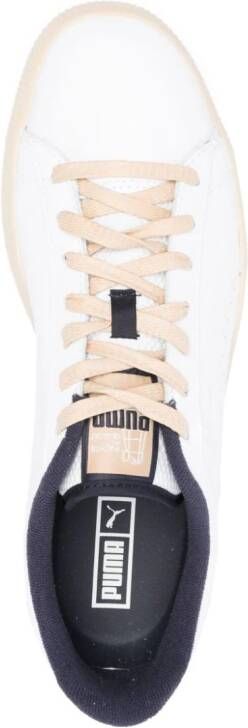 PUMA Clyde perforated leather sneakers White