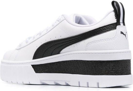 PUMA colour-block calf-leather sneakers White