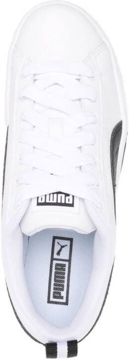 PUMA colour-block calf-leather sneakers White