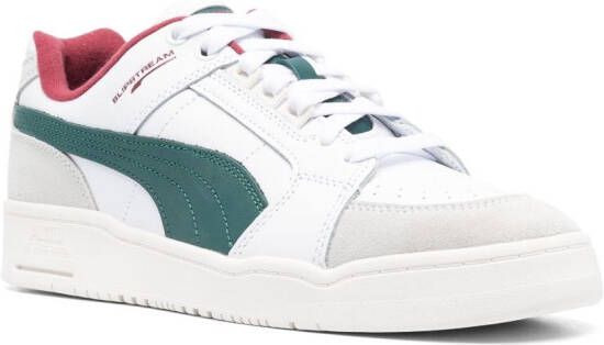 PUMA colour-block panelled leather low-top sneakers White