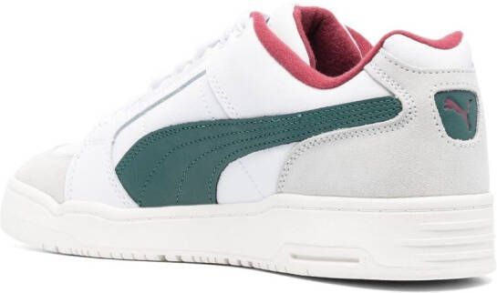 PUMA colour-block panelled leather low-top sneakers White