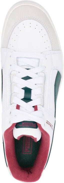 PUMA colour-block panelled leather low-top sneakers White