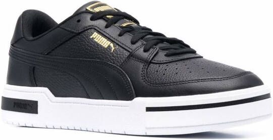 PUMA logo-print low-top leather sneakers Black