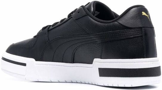 PUMA logo-print low-top leather sneakers Black