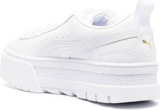 PUMA low-top chunky leather sneakers White