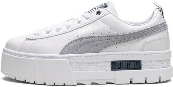 PUMA Mayze leather "Platinum Gray" sneakers White