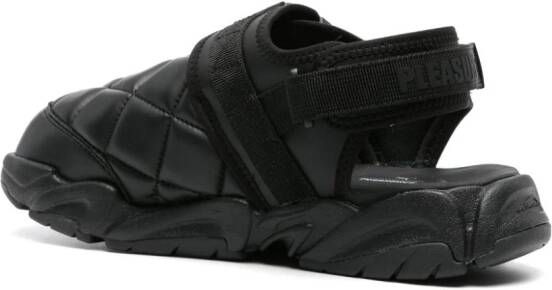 PUMA x Pleasures quilted sandals Black