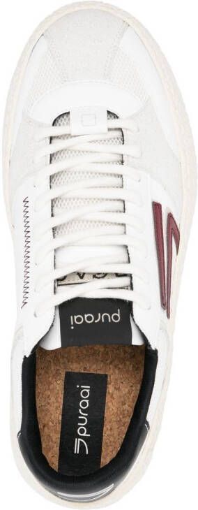 Puraai logo-patch panelled sneakers White