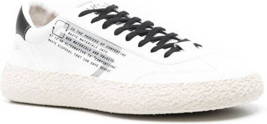 Puraai low-top panelled sneakers White