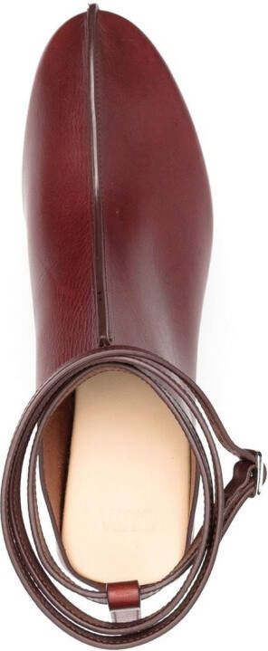 QUIRA 150mm platform ankle-strap clogs Red