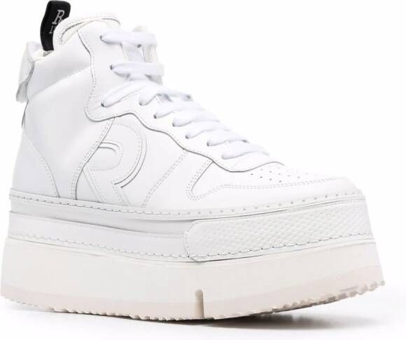 R13 chunky leather sneakers White