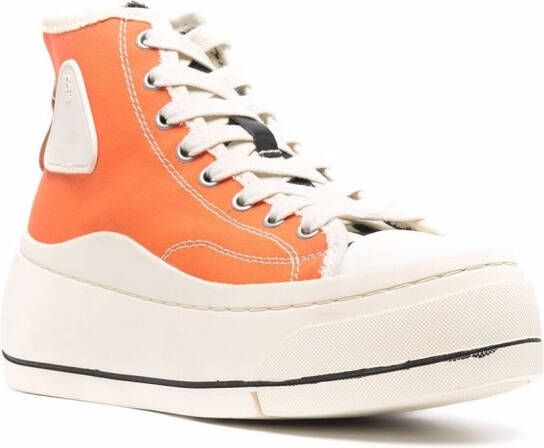 R13 high-top platform sneakers Orange