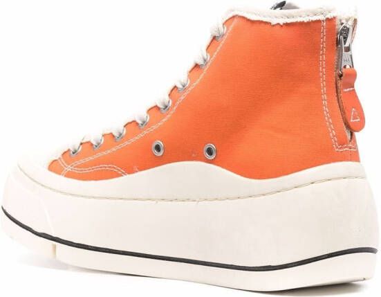 R13 high-top platform sneakers Orange