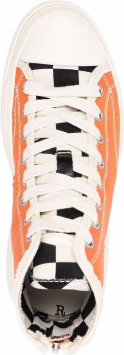 R13 high-top platform sneakers Orange