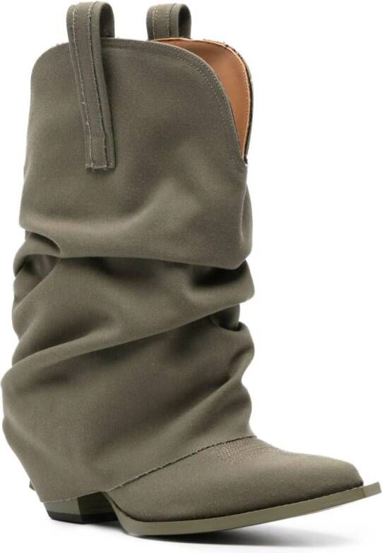 R13 Low Rider slouchy cowbody boots Green