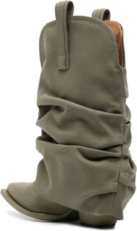 R13 Low Rider slouchy cowbody boots Green