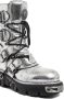 Rabanne x New Rock metallic leather boots Silver - Thumbnail 2