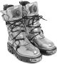 Rabanne x New Rock metallic leather boots Silver - Thumbnail 4