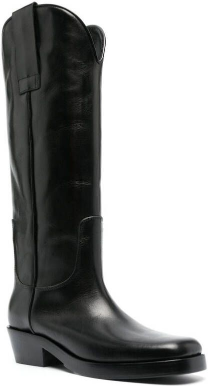 Raf Simons knee-length leather boots Black