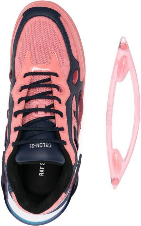 Raf Simons multi-panel lace-up sneakers Pink
