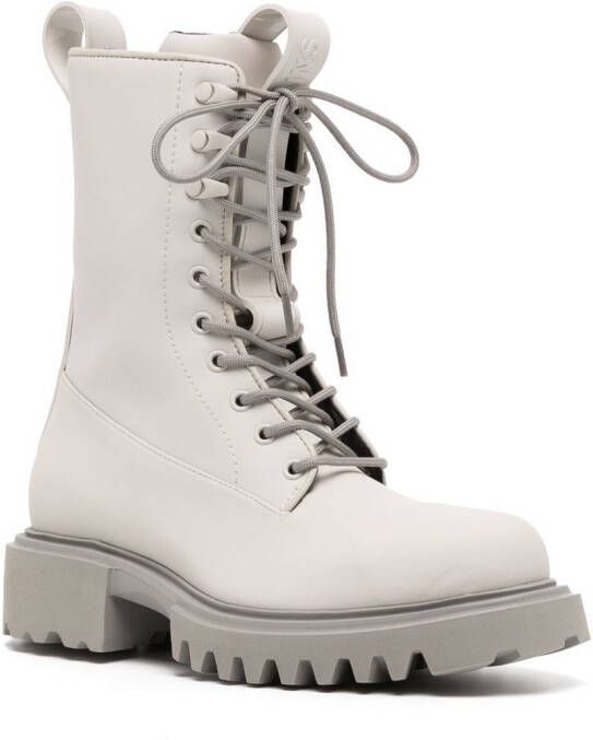 Rains Show lace-up combat boots White