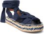 Ralph Lauren Collection Lilyann linen-silk sandals Blue - Thumbnail 2
