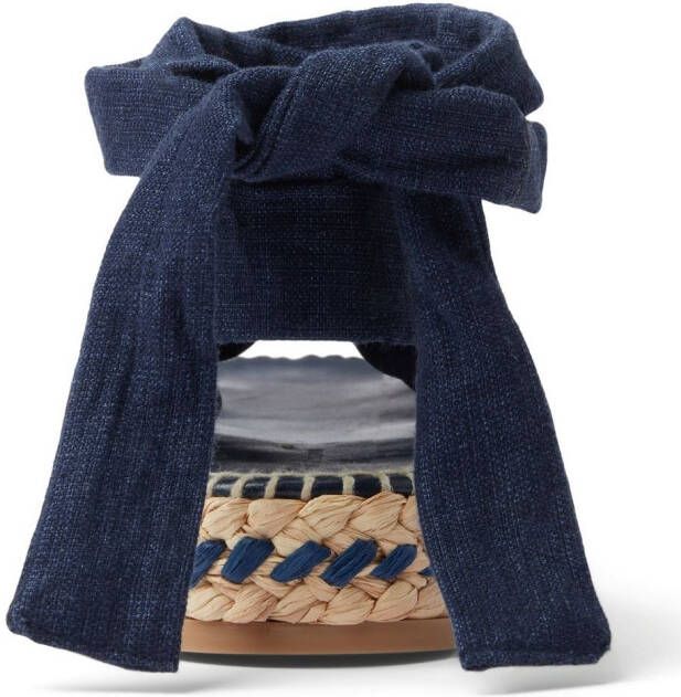 Ralph Lauren Collection Lilyann linen-silk sandals Blue