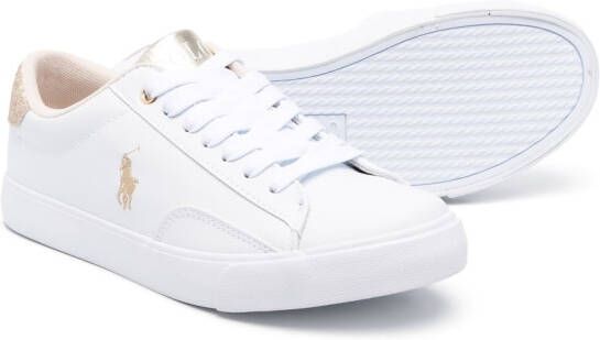 Ralph Lauren Kids embroidered-logo low-top sneakers White