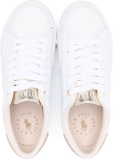 Ralph Lauren Kids embroidered-logo low-top sneakers White