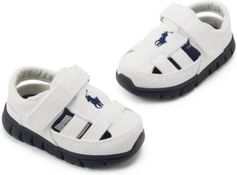 Ralph Lauren Kids Polo Pony caged-design sneakers White